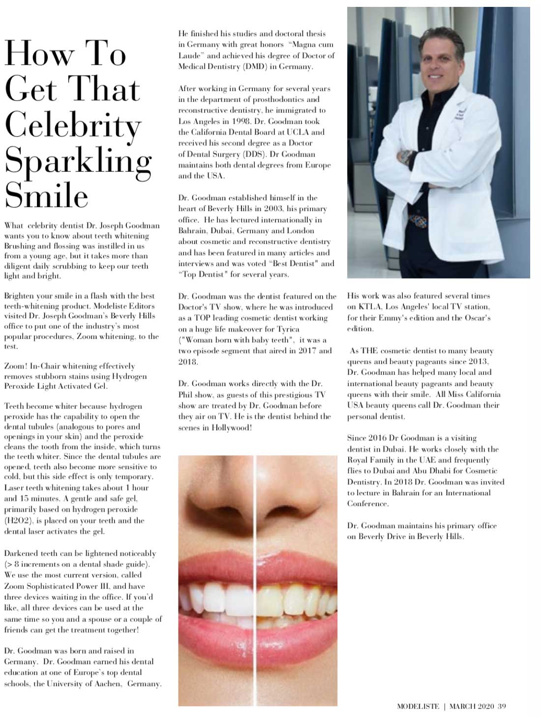 Modeliste Article - How To Get That Celebrity Sparkling Smile